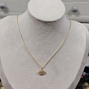 18k Real Saudi Gold Rope Chain With Moissanite Pendant